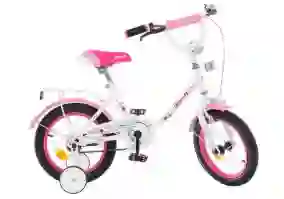 Дитячий велосипед Prof1  14'' Y1485 Flower (white/pink)