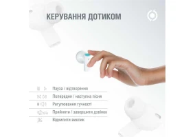 Навушники TWS PIKO HalfMoon White (1283126583391)