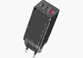 Мережевий зарядний пристрій BASEUS GaN3 Pro Fast Charger 2xType-C+USB 65W Black (CCGP050101)