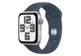 Смарт-часы Apple Watch SE 2 GPS + Cellular 44mm Silver Aluminium Case w. Storm Blue Sport Band - M/L (MRHJ3)