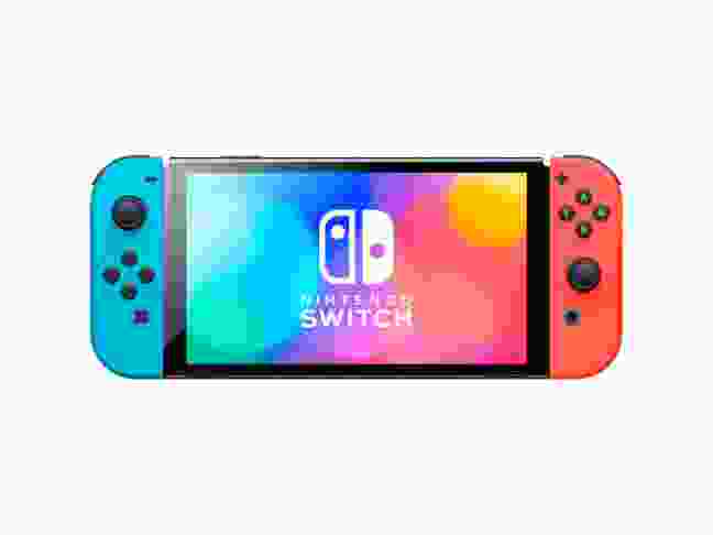 Портативна ігрова приставка Nintendo Switch OLED with Neon Blue and Neon Red Joy-Con (045496453442)