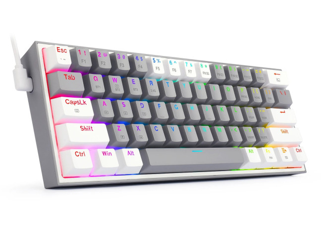 Клавіатура REDRAGON Fizz white gray (K617-RGB)