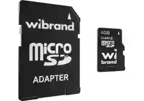 Карта пам'яті  Wibrand 4 GB microSD Class 4 (WICDC4/4GB-A)