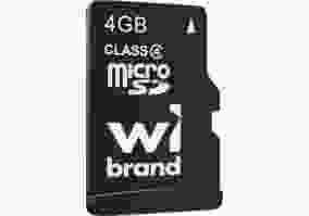 Карта пам'яті  Wibrand 4 GB mictoSD Class 4 (WICDC4/4GB)