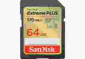 Карта пам'яті SanDisk 64 GB SDXC Class 10 UHS-I U3 V30 Extreme Plus (SDSDXW2-064G-GNCIN)