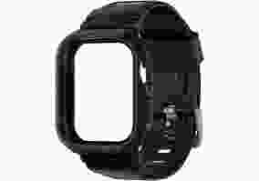 Чехол и ремешок Spigen Rugged Armor Pro 2 in 1 для Apple Watch 45mm/44mm Black (062CS25324)