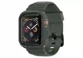 Чехол и ремешок Spigen Rugged Armor Pro 2 in 1 для Apple Watch 45mm/44mm Military Green (062CS26016)