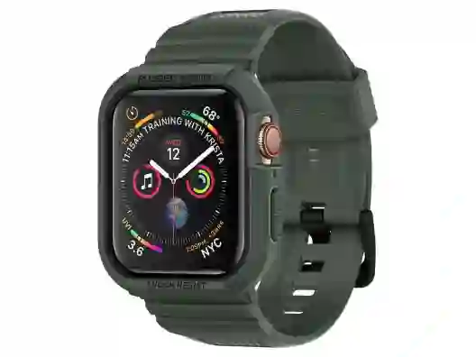 Чехол и ремешок Spigen Rugged Armor Pro 2 in 1 для Apple Watch 45mm/44mm Military Green (062CS26016)