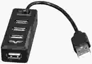 Мультипортовый адаптер Frime 4хUSB2.0 Hub Black (FH-20000)