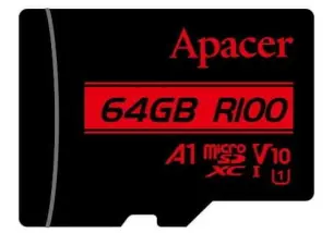 Карта пам'яті Apacer 64 GB MicroSDHC UHS-I Class 10 (AP64GMCSX10UB-RA)