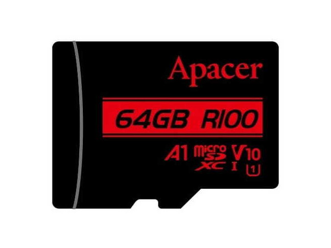 Карта памяти Apacer 64 GB MicroSDHC UHS-I Class 10 (AP64GMCSX10UB-RA)