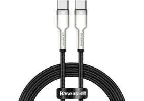 Кабель BASEUS Cafule Metal Type-C to Type-C 100W 1m Black (CATJK-C01)