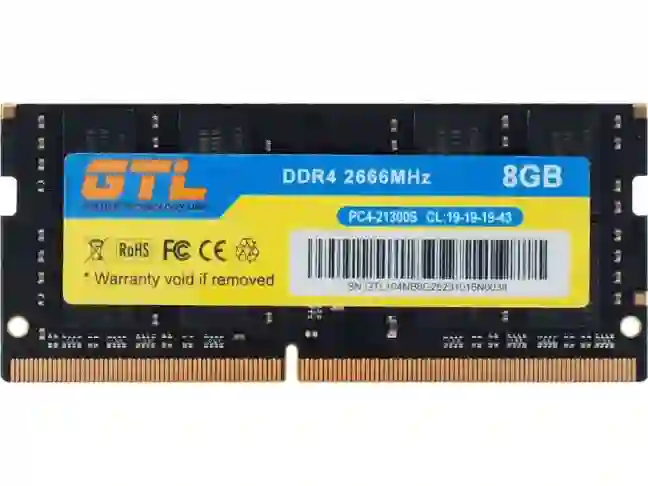 Пам'ять для настільних комп'ютерів GTL 8 GB SO-DIMM DDR4 2666 MHz (SD8D426BK)