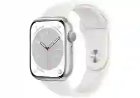 Смарт-годинник Apple Watch Series 8 45mm GPS+Cellular Silver Aluminium/White Sport Band M/L (MP4W3)