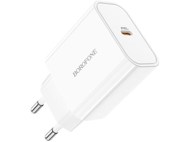 Сетевое зарядное устройство Borofone Easy Speed PD20W White (BA57A)