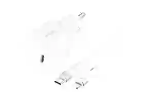 Мережевий зарядний пристрій Proove Silicone Power 20W White Type-C to Lightning cable (WCSP20020102)