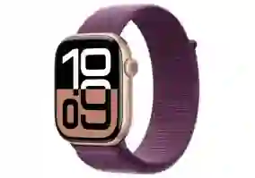 Смарт-часы Apple Watch Series 10 GPS + Cellular 42mm Rose Gold Aluminum Case w. Plum S. Loop (MWXC3)