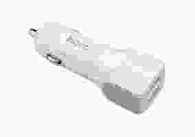 Автомобільний зарядний пристрій Hoco Z23 2USB 2.4A + кабель microUSB White (6957531078029)