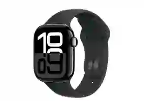 Смарт-годинник Apple Watch Series 10 GPS + Cellular 42mm Jet Black Alu. Case w. Black Sport Band - S/M (MWX63)