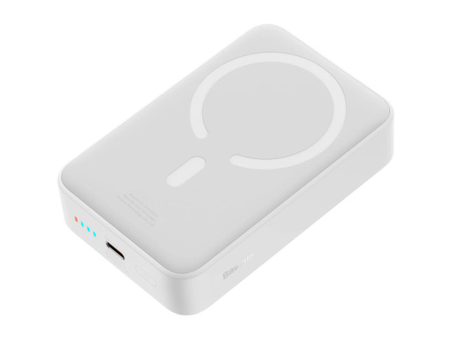 Зовнішній акумулятор (Power Bank) BASEUS Magnetic Mini 20000mAh 20W White (P10022102212-01)