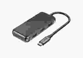 Мультипортовый адаптер Vention 5 in 1 Type-C-USB-PD 4USB 3.0 0.15m Black (TFDHB)