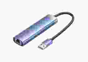 Мультипортовый адаптер Vention 5-in-1 USB-A to USB3.0x3/RJ-45/USB-C Power (TGFSB)