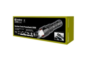 Фонарик ручной Sandberg Survivor Torch Powerbank 5000 (420-89)
