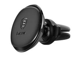 Автомобильный держатель для смартфона BASEUS Car Mount Phone Holder with Cable Clip Air Vent Version (C40141201S13-00)серый