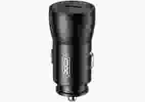 Автомобільний зарядний пристрій XO CC57 Metal 25W Car Charger Black