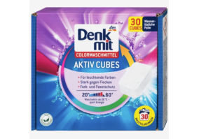 Таблетки для стирки цветных вещей Denkmit Aktiv Cubes Colorwaschmittel 30 шт (4066447236323)