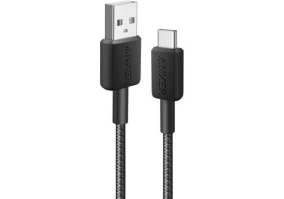 Кабель USB Type-C ANKER 322 USB Type-A to USB Type-C 1.8m Black (A81H6G11)