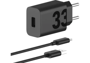 Сетевое зарядное устройство Motorola Wall Charger 33W with USB-C Cable 1м Black (MC-332L)