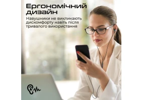 Наушники с микрофоном Promate Silken-C Black (silken-c.black)