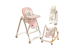 Стульчик-шезлонг для кормления 2в1 Kidilo Baby Chair Z901 pink (11-3)