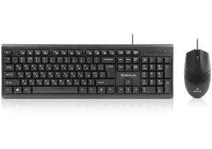 Комплект (клавиатура, мышь) REAL-EL Kit 511 Black (EL123100052)