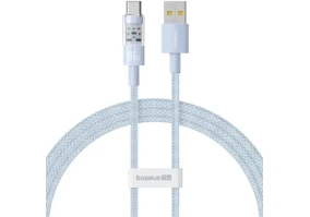 Кабель USB Type-C BASEUS Gem Fast-Charging Type-C/Type-C 100W 1m (P10373000311-00) голубой