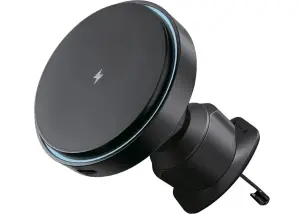 Автодержатель с беспроводной зарядкой Proove Light Circle 15W Black  (WHLC15010001)
