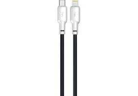 Кабель Gelius Full Silicon GP-UCN001CL Type-C to Lightning Black/ White 1.2 м 20W (2099900923166)