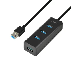 Мультипортовый адаптер AXAGON Charging USB-A Black (HUE-S2BL)