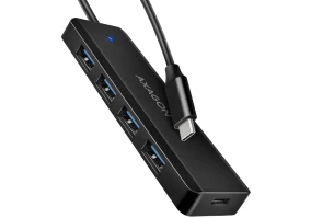 Мультипортовый адаптер AXAGON Travel USB-C Black (HUE-C1C)