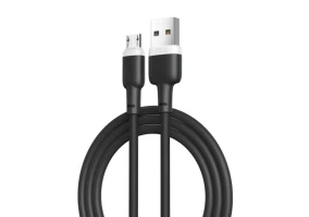 Кабель XO microUSB NB208 Liquid Silicone 2.1A/1m Black