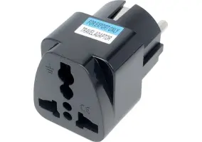 Переходник сетевой Dynamode US/UK/AU на EU Black