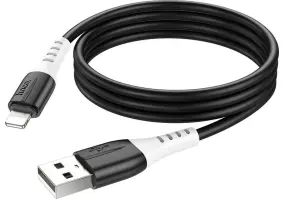 Кабель Hoco X82 Silicone USB Type-A to Lightning 1m Black (6931474768537)