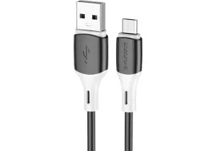 Кабель Borofone BX79 Silicone USB Type-A to Micro USB 1m Black (6974443384765)