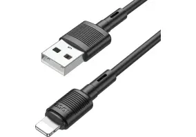 Кабель Hoco X83 Victory USB-A to Lightning 1м Black (6931474770868)