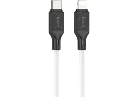 Кабель Hoco X90 Cool silicone USB Type-C to Lightning 20W 1m White (6931474788399)