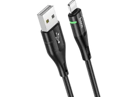 Кабель Hoco U93 Shadow USB-A to Lightning 1.2m Black (6931474732132)