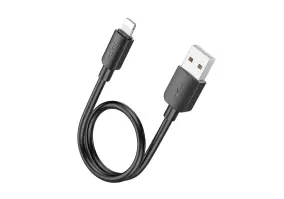 Кабель USB Type-C Hoco X96 Hyper USB Type-A to Lightning 0.25m Black (6942007609388)