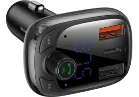 FM-трансмиттер BASEUS FM Launcher S-13 2 USB + Type-C (CCMT000101)