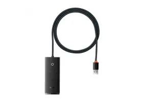 USB-хаб BASEUS Lite Series 4-Port Type-A HUB 1m Black (WKQX030101)